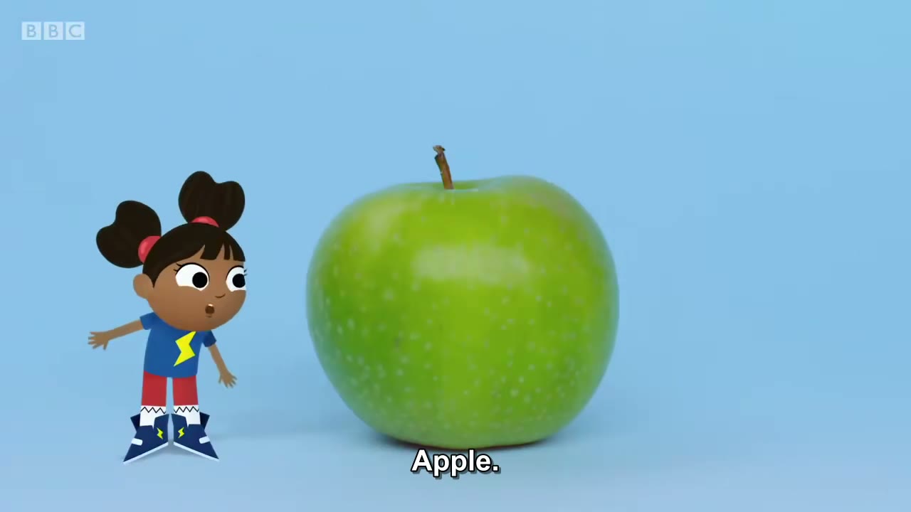 截图：Green apple.