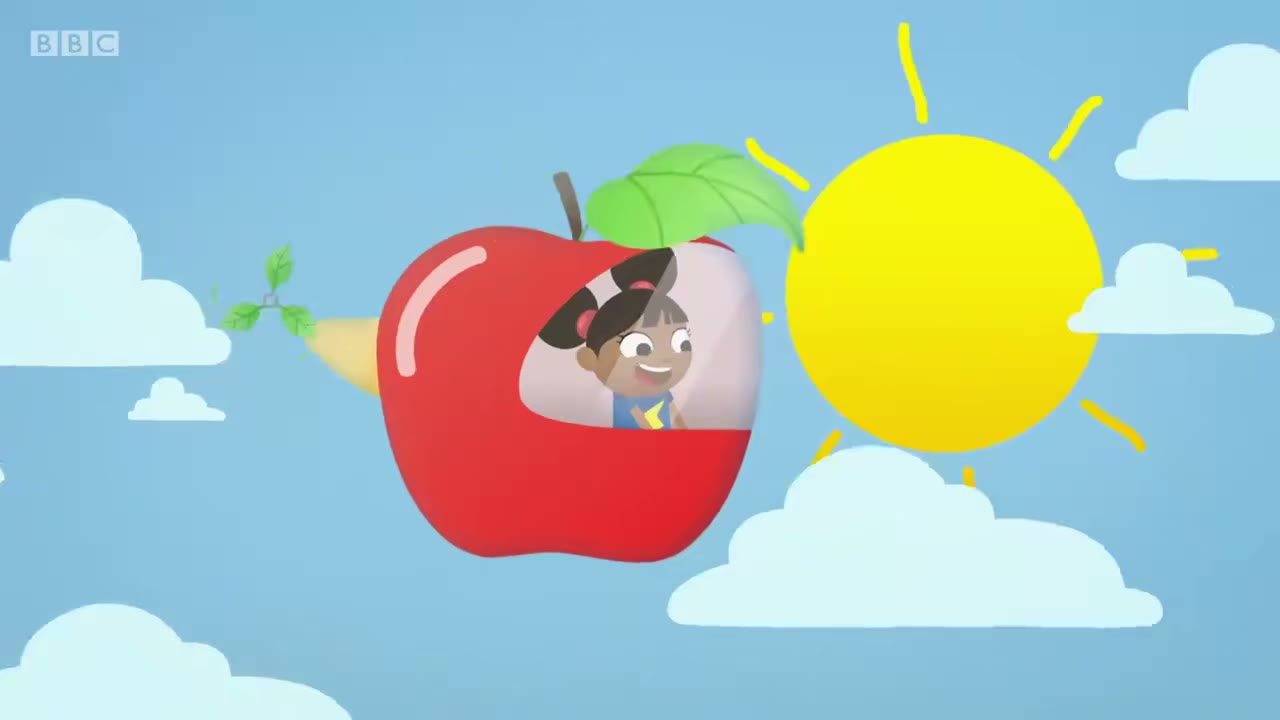 截图：Flying apple! Whee!