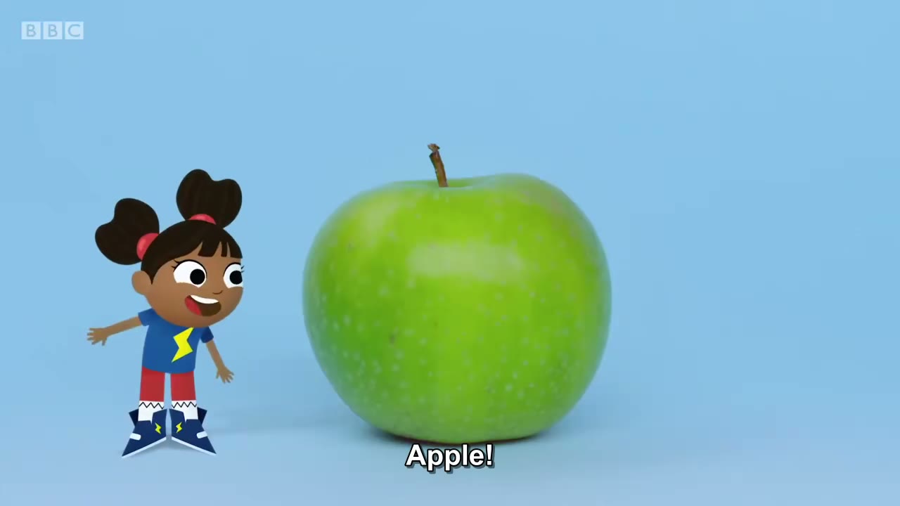 截图：Green apple.