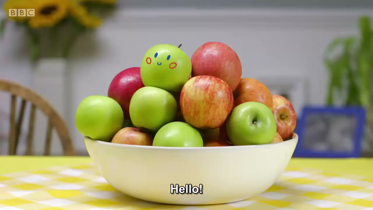 截图：Whoa-ho! Apples!