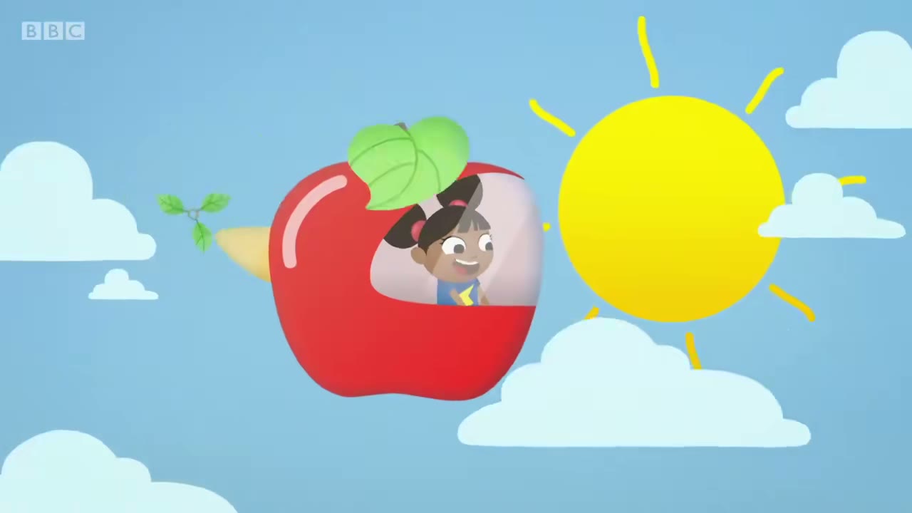 截图：Flying apple! Whee-hee!