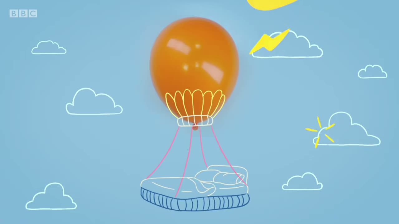 截图：Balloon bed.