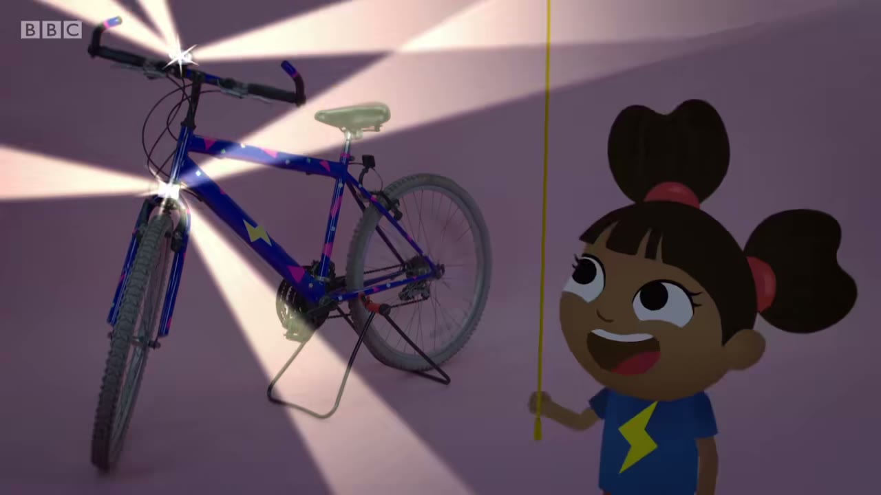 Wow, flashy bike.