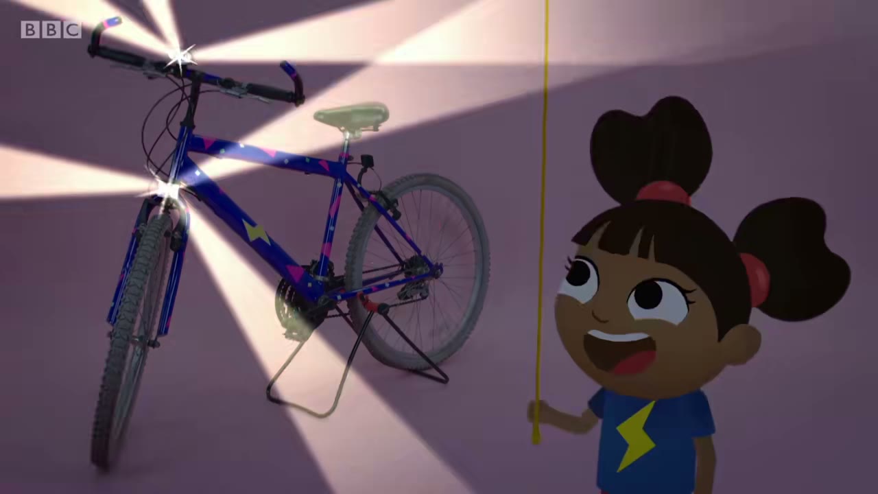 Wow, flashy bike.