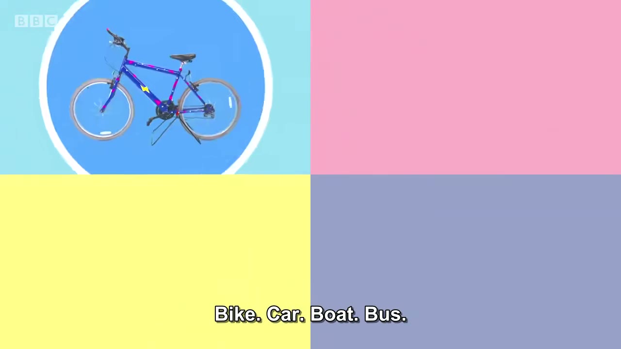 截图：Bike. Car. Boat. Bus.