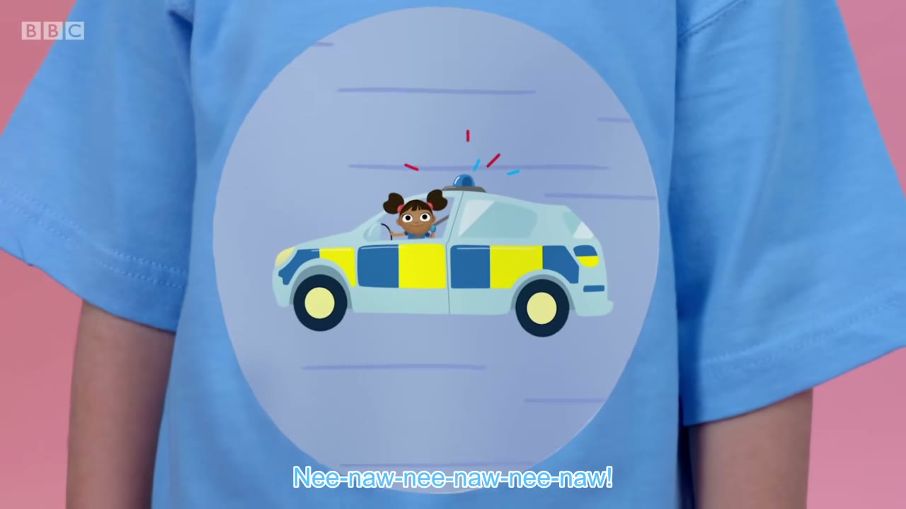 截图：Police car!