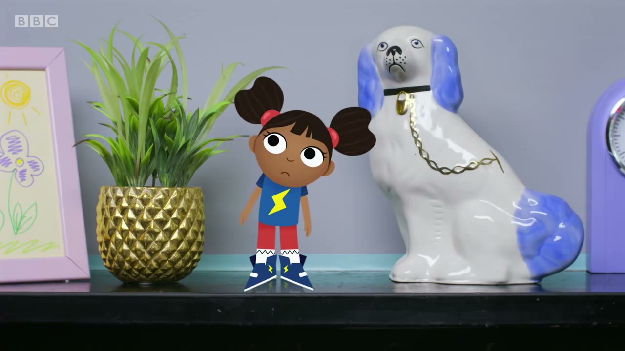 Sitting dog. DOG BARKS