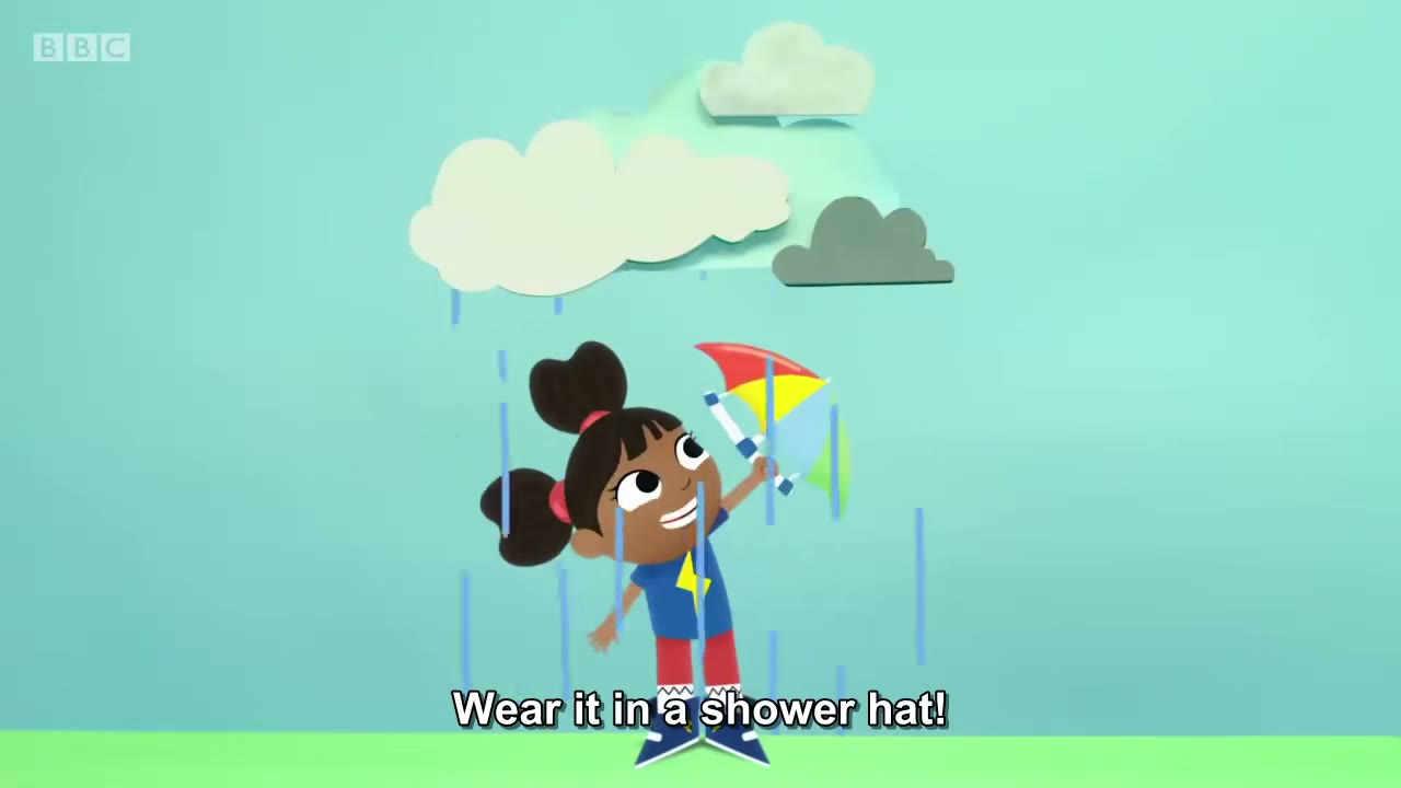 截图：Wear it in a shower hat!