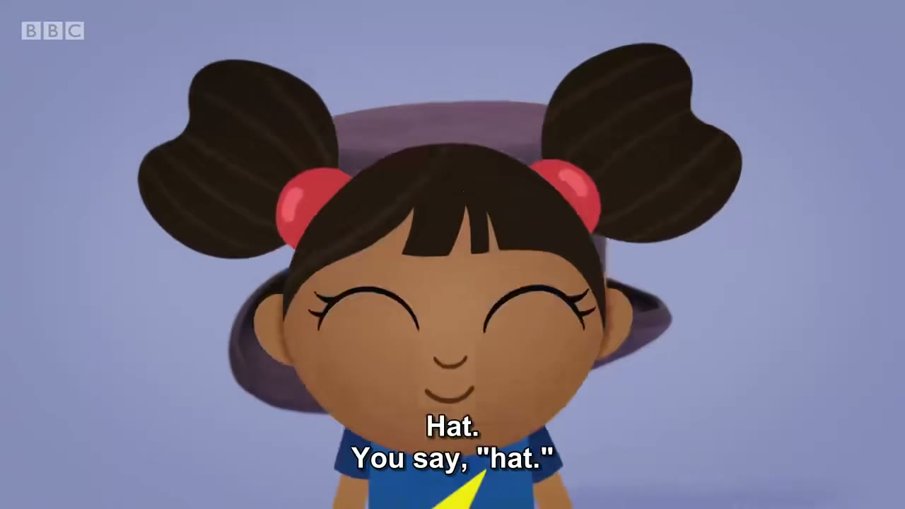 截图：Hat. You say, "hat."