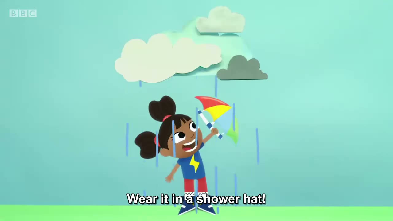 截图：Wear it in a shower hat!