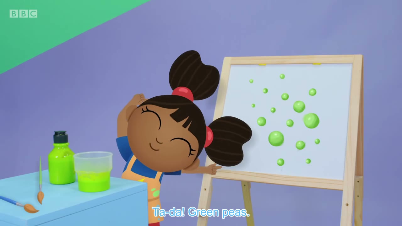 截图：Ta-da! Green peas.
