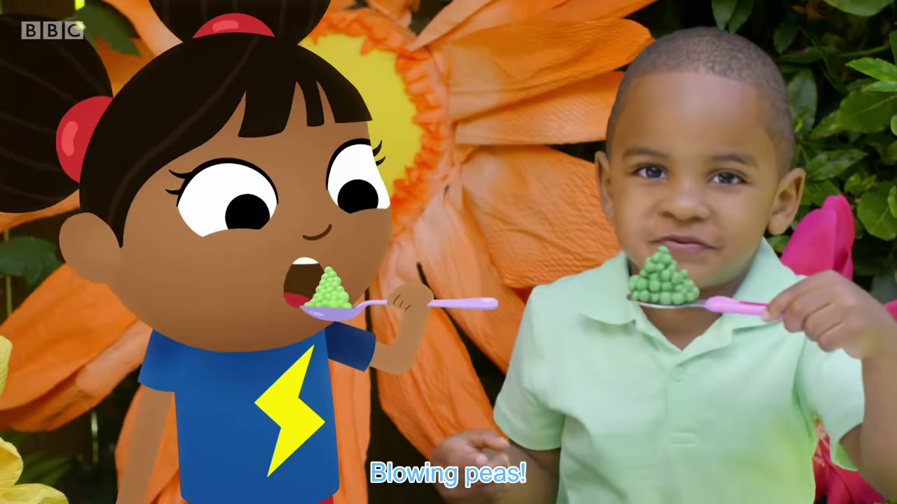 截图：Blowing peas!