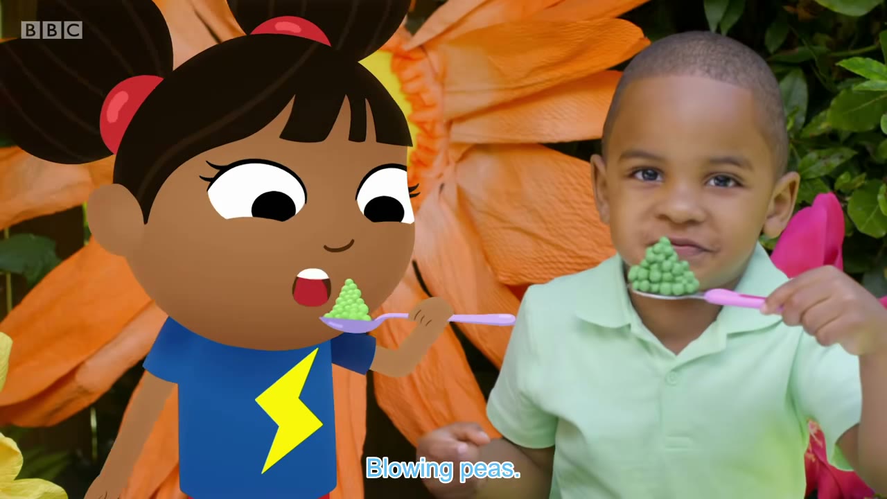 截图：Blowing peas.
