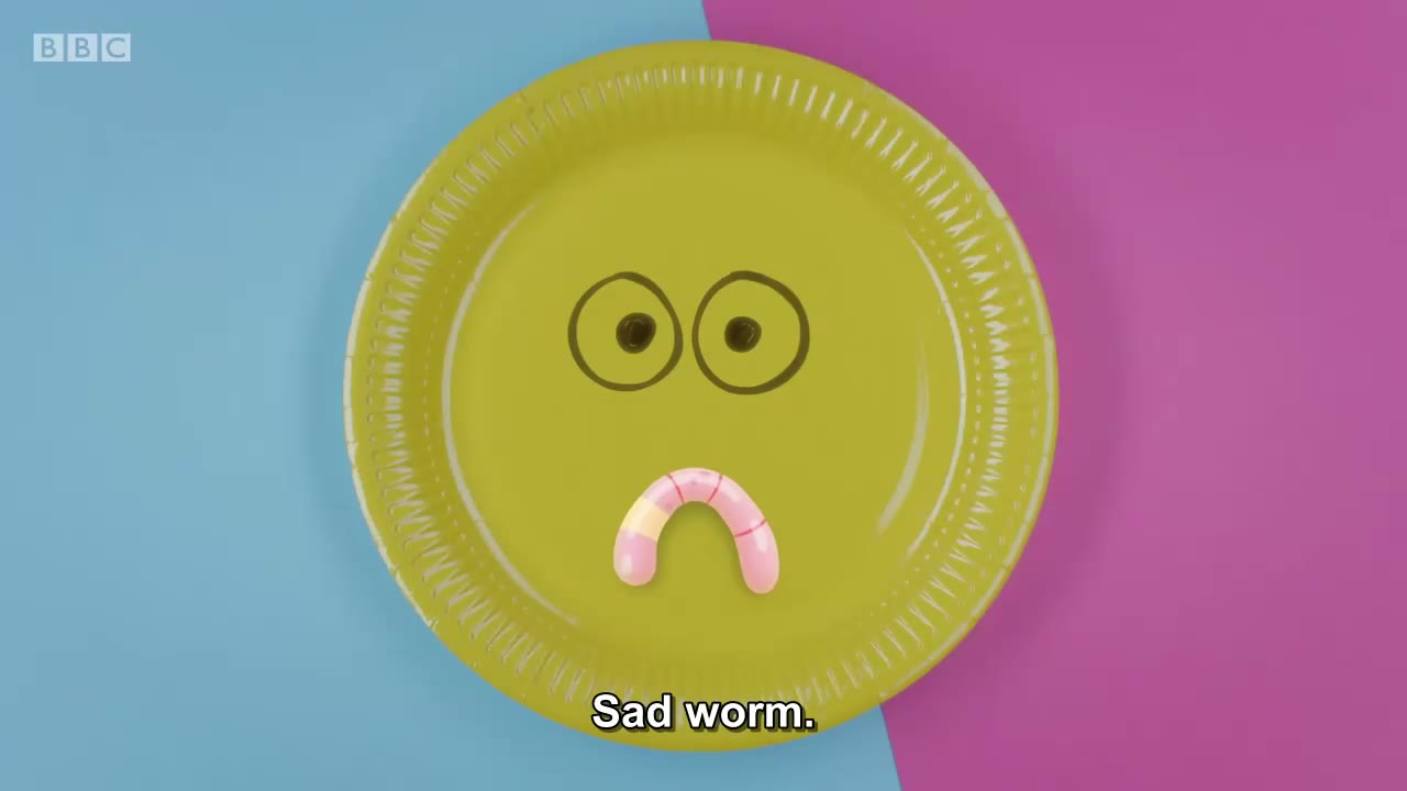 截图：Sad worm.