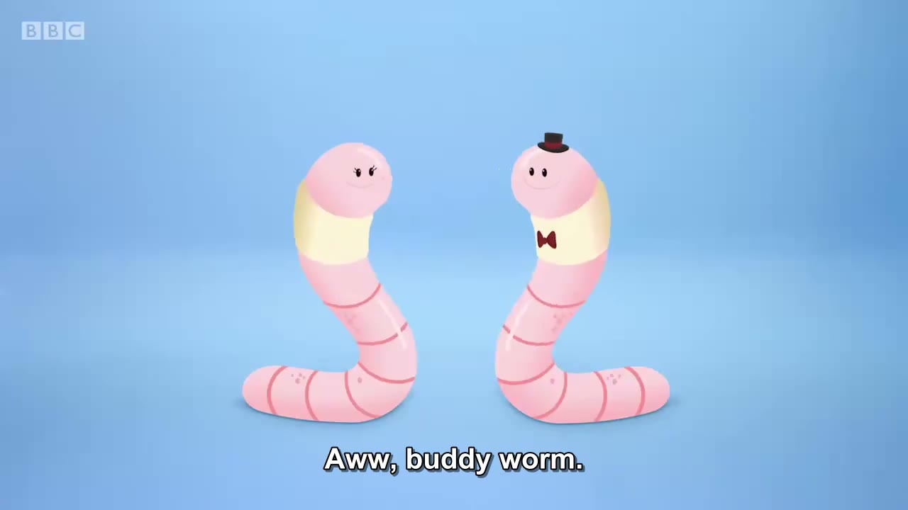 截图：Aww, buddy worm.