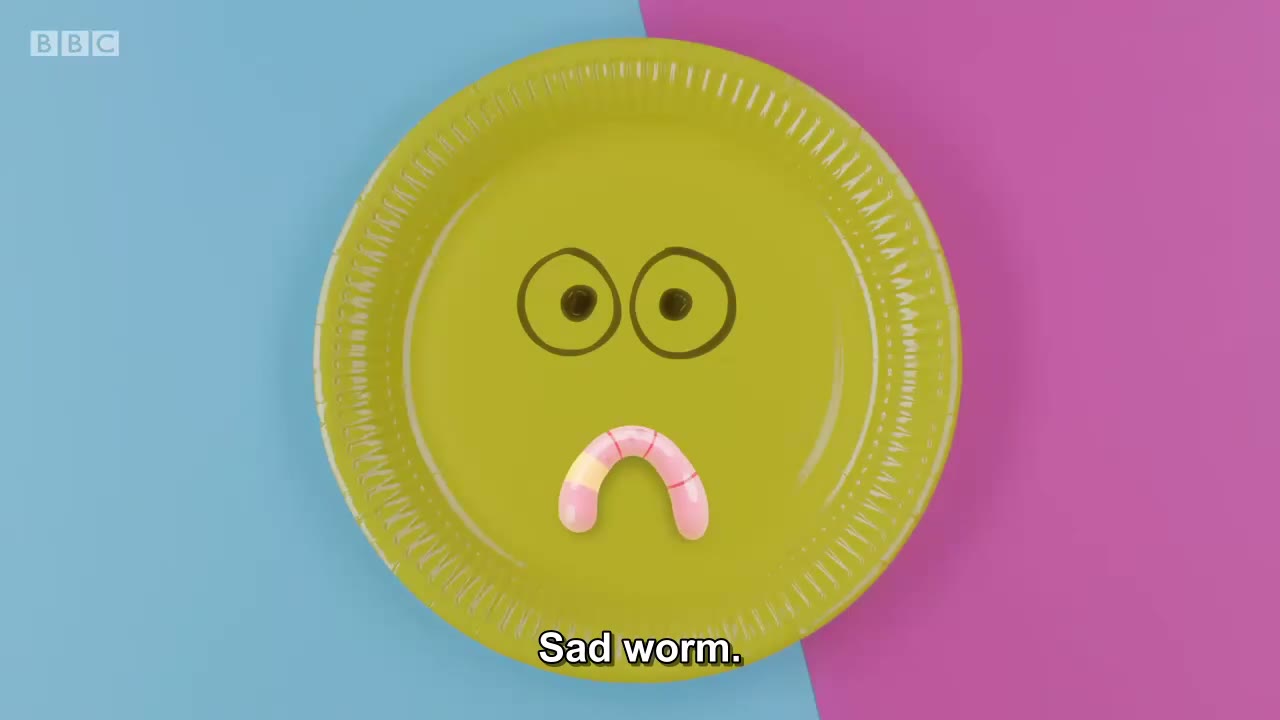 截图：Sad worm.